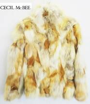 ★CECIL McBEE*サイズM*毛皮コート*レディース*レッドフォックス*ファーコート*上着*ハーフコート*アウター*高級*セシルマクビー #5659_画像1