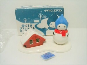 ダイキン　雪だるま ぴちょんくん オーナメント/陶磁器仕様