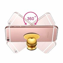 ★定送料220円・新品★限定★マグネット式 スマホスタンド（スマホホルダー）　360℃自在に動くコンパクト設計　ゴールド MMB-G_画像3