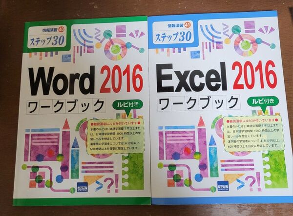 Word Excel 2016 2冊セット ワークブックルビ付き ステップ30 (情報演習 40 、41)