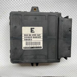 アルト　HA23S K6A NA 2WD 3AT 33920-86B3 ECU エンジンコンピューター スズキ 中古