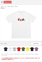 Supreme Cat In The Hat Tee　シュプリーム　キャット　イン　ザ　ハット　Tシャツ　白　S　オンライン購入　試着のみ_画像1