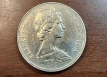 CANADA カナダ ブリティッシュ コロンビア 100年周年記念 1871-1971 カナダ 1ドル 銀貨 ELIZABETH II DG REGINA_画像1