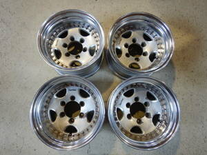 ＊送料無料＊ 深リム！希少！ 15×8.5J-38　6H　PCD139.7　ハブ径108mm　Deer field　4本セット　H-393