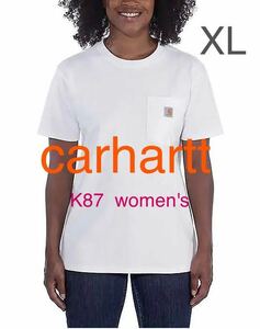 カーハート レディース ポケット Tシャツ XL carhartt women's pocket Tee WHITE