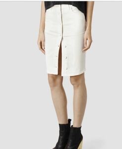  high waist all se in to white Denim pen sill skirt tight skirt 