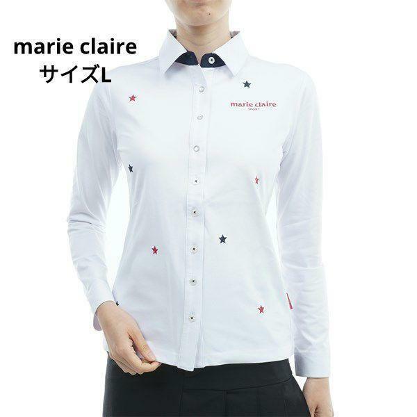 マリクレールmarie claire　ストレッチ長袖シャツ ゴルフ