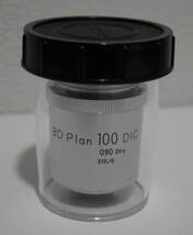 【新品未使用】NIKON BD Plan 100 DIC顕微鏡 対物レンズ 0.90 Dry 210/0 ケース付き_画像1