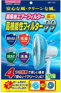 ?日本デンソー 扇風機 エアーフィルター 抗ウィルス 抗菌 抗カビ 消臭 高機能性フィルター99 羽根サイズ30cm用 1枚入 扇風機フィルター