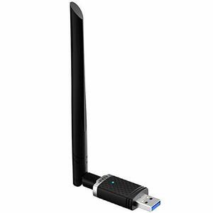 WiFi 無線LAN 子機 1300Mbps USB3.0 WIFIアダプター デュアルバンド 5G/2.4G 802.11 AC 高速通信5dBi 360°回転アンテナ