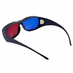 Othmro 3Dメガネ 3D立体 アナグリフ3Dメガネ レンズ1色/赤 レンズ2色/青い フレーム素材プラスチック 着用方法/フレーム