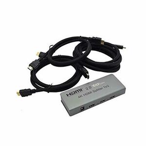 XOLORspace 61121 1x2 HDMI splitter 4K 60HZ 4：4：4から1080pへのダウンスケーラーを備えた4 HDR HDMIスプリッター（3