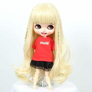 Linfairy 9-10 inch 人形用 ロング ウィッグ 長い巻髪 (Blonde)