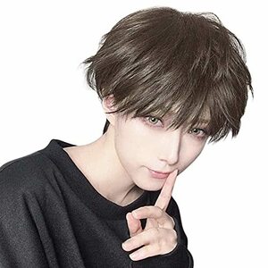 ウィッグ メンズ かつら ショート ARZER 男装 黒 フルウィッグ ゆるふわ 唖光 無造作カール かっこいい クール メンズ wig 学生 面接 仕事