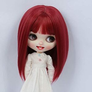 Linfairy 9-10 inch Doll 人形用 ウィッグ 肩の髪に (Red)
