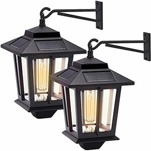  retro solar light outdoors bracket light wall light stylish antique garden light waterproof LED lantern energy conservation automatic lighting 