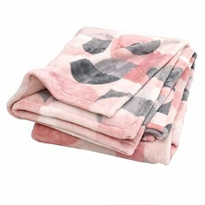 メリーナイト フランネル ニューマイヤー毛布 「レトロキカ」 ピンク シングル 約140×200cm ふんわり なめらか あたたか 丸洗い 清潔 衛生