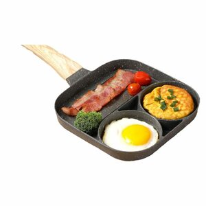 presto comic 目玉焼き 調理鍋 卵焼き器 朝食フライパン 分割 仕切り マルチ多用途 3つ穴