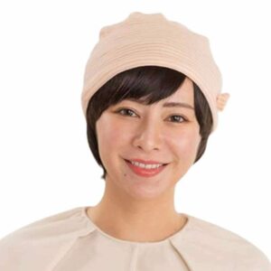 cocoprea ウィッグ 前髪 取り外し式 髪付き 帽子 ショート 人毛MIX フリーサイズ (ダークブラウン)