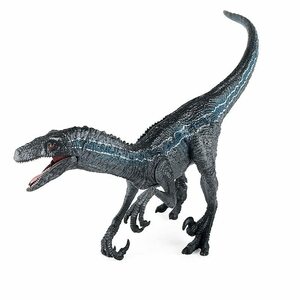 Shopingu 恐竜 リアル フィギュア ヴェロキラプトル 20CM 模型 自立 口開閉 腕可動 おもちゃ