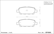 エンドレス ブレーキパッド CC-Rg リア ステージア M35 NM35 H13/10～H16/8 VQ25DET_画像2