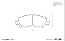 エンドレス ブレーキパッド SSY フロント デリカD:5 CV1W CV2W CV5W H24/7～_画像2