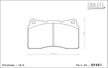 エンドレス ブレーキパッド MX72プラス フロント ランサーエボリューション10 CZ4A H19/10～H27/9 GSR 純正ブレンボキャリパー装着車_画像2