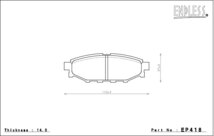 エンドレス ブレーキパッド CC-Rg リア インプレッサ GH2 GH3 GH6 GH7 GH8 H22/6～ XV含む_画像2