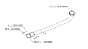 柿本改 マフラー センターパイプ カプチーノ E-EA21R 0.66_ターボ K6A 2WD(FR) 95/5～99/3 5MT 個人宅不可 北海道・離島は要確認