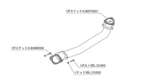 柿本改 マフラー フロントパイプ Standard スカイライン E-HCR32 RB20DET 2WD 89/5～93/8 4AT 個人宅不可 北海道・離島は要確認