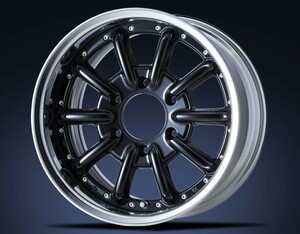 CRS ESSEX ホイール ENCB-16 2ピース 16×8.5J +7～+20 1本 ブラック(BK)/アルマイト ハイエース 200系 2004年8月～