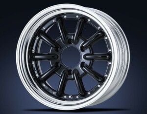 CRS ESSEX ホイール ENCB-17 2ピース 17×8J +17～+35 1本 ブラック(BK)/アルマイト ハイエース 200系 2004年8月～