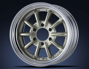 CRS ESSEX ホイール ENCB-17 2ピース 17×7J +24～+43 1本 シャンパンゴールド(CPG)/アルマイト ハイエース 200系 2004年8月～