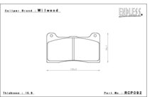 エンドレス ウィルウッド製 レーシングキャリパー用 ブレーキパッド SSMプラス F4 F/R ピストン:4_画像2