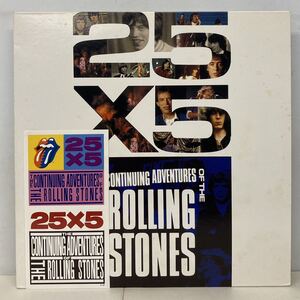 (LD-573) ROLLING STONES/ 25X5 THE CONTINUING ADVENTURES OF THE/ROLLING 63-89/ 国内盤 CSLM 753~4/ ステッカーシート付！