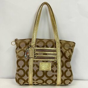 COACH 13826 トートバッグ＜バッグ＞コーチ シグネチャー ゴールド系 ハンドバッグ レディース ブランド ファッション