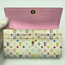 【中古】Louis Vuitton ルイヴィトン M93744 ポルトフォイユ サラ＜財布＞ マルチカラー 長財布 折りたたみ_画像7