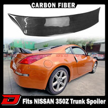 即発送 カーボン リアトランクウィングスポイラー 2003-2008 日産 350Z フェアレディZ Z33 クーペ V TYPE_画像1