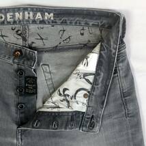 即決★DENHAM★W32 デンハム スリム ボタンフライ グレー 灰色 メンズ ジーンズ デニム ジーパン パンツ Gパン P070_画像3