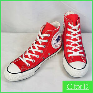 ★CONVERSE★23.5cm ハイカットスニーカー コンバース オールスター レディース 赤 レッド ビッグロゴ 7ホールシューズ S474