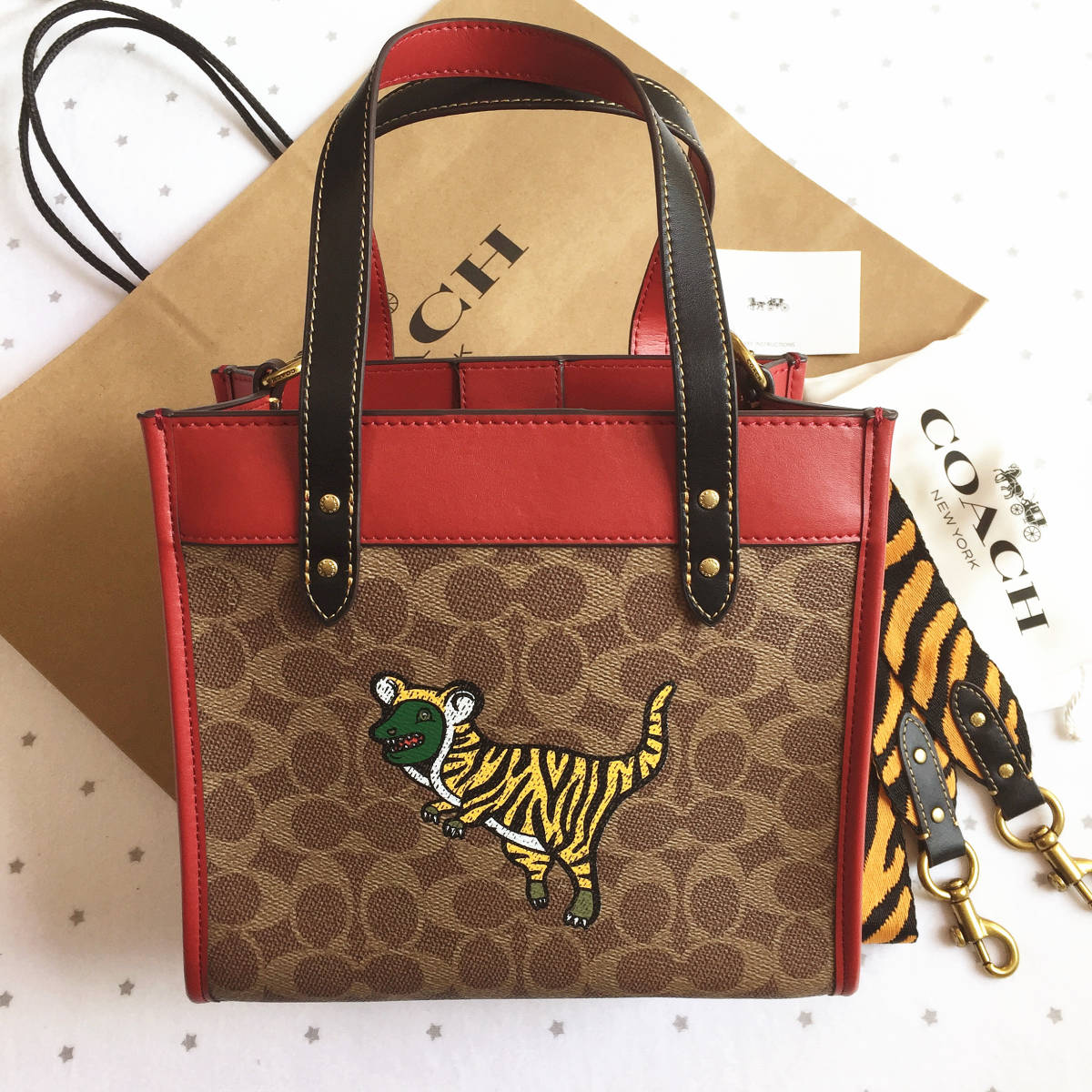 COACH コーチ バスキア 恐竜 ハンドバック ショルダーバック トートバッグ-