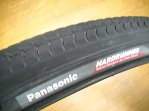 ★デンチャリ Panasonic純正 26ｘ1 3/8 WO 電動アシスト自転車用 パンクに強いタイヤ ハードランナー耐摩耗性タイヤ＆肉厚チューブ中古★