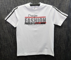 PAGELO：半袖Tシャツ：LL寸:白：31-2584-07