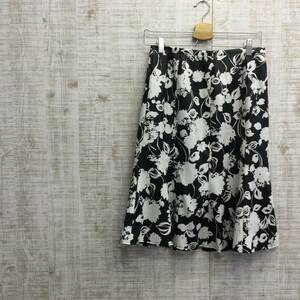 M36◇EMMA JAMES | エマジェイムス　花柄スカート　美品　ブラック　サイズ１３