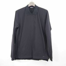 ヌメラルズ NUMERALS ハーフジップ長袖シャツ*L/S ストレッチナイロンプルオーバーシャツ(L)ブラック_画像1