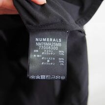 ヌメラルズ NUMERALS ハーフジップ長袖シャツ*L/S ストレッチナイロンプルオーバーシャツ(L)ブラック_画像4