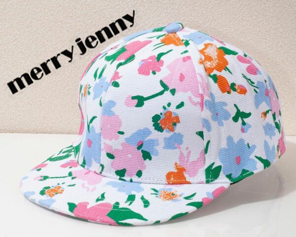 【新品未使用】merry jenny メリージェニー フローラルデザイン キャップ 花柄 レディース 女性 紫外線 帽子 春 夏 