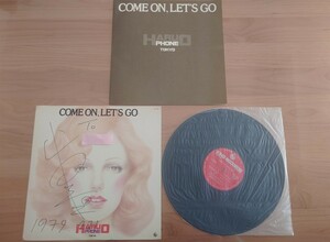 ★近田春夫&ハルヲフォン★COME ON LET'S GO カモン・レッツ・ゴー★サイン書き込み（為書きあり）★LPレコード★中古品 