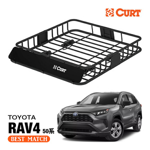 【CURT 正規品】ルーフラック ルーフバスケット ルーフキャリア 18115 105cm×94cm×14cm トヨタ RAV4 50系に！ ベースキャリアに取付