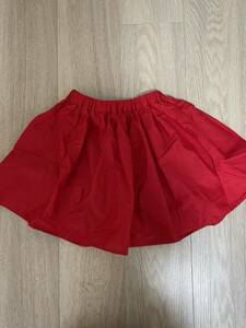 新品タグ付 グローバルワーク L 110 赤 キュロットスカート　ギャザースカート インナーパンツ